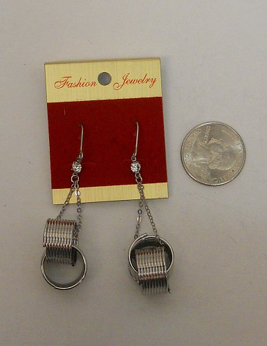 Women Drop Dangle Fashion Earrings Rhinestones Silver Springs FASHION JEWELRY