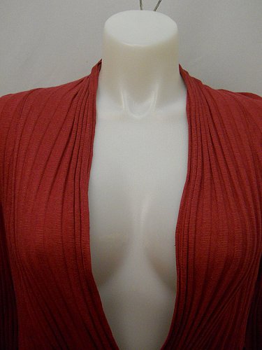 Women Wrap Swing Cardigan SIZE 2XL Berry Red Long Sleeves Belted Waist