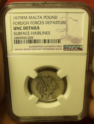 Malta 1979FM Pound~NGC Certified Unc~Free Shipping
