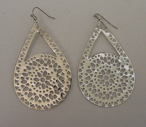 Womens Fashion Earrings Drop Dangle Silver Tones Teardrops Unbranded Hooks