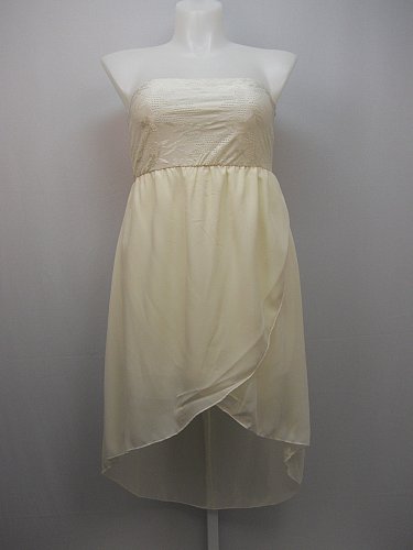 PLUS SIZE 1XL 2XL Womens Prom Party Dress NOBLE U Solid Ivory Tulip Chiffon Over