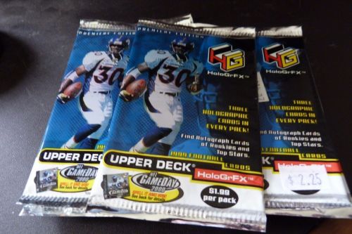 3 packs football new - 1999 UPPERDECK HOLOGRFX holografics autographs rookie NFL