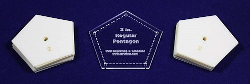 Mylar 2" Sides - Regular Pentagon 51 Piece Set - Quilting / Sewing Templates