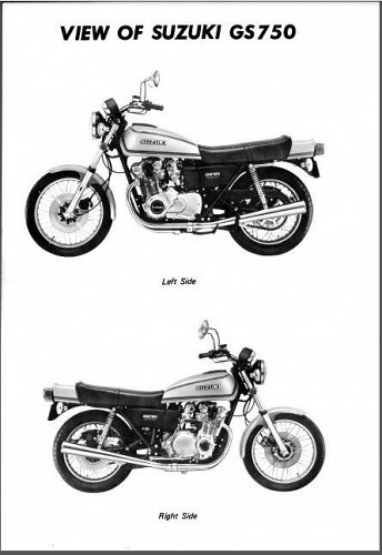 1976-1977-1978 Suzuki GS750 Service Manual on a CD --- GS 750