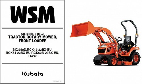 Kubota BX2350D Tractor Mower Loader Service Repair Workshop Manual CD BX 2350 D