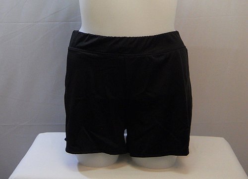 SIZE 20 Women Loose Swim Shorts SWIMSUITS FOR ALL Solid Black Loose Fitting Mesh