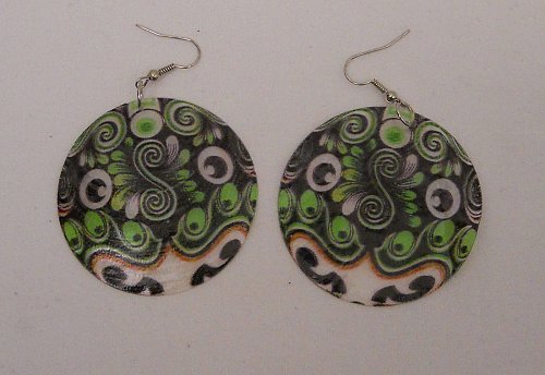 Womens Earrings Round Shells Fashion Drop Dangle Multi Paisley Hook ANN KIM