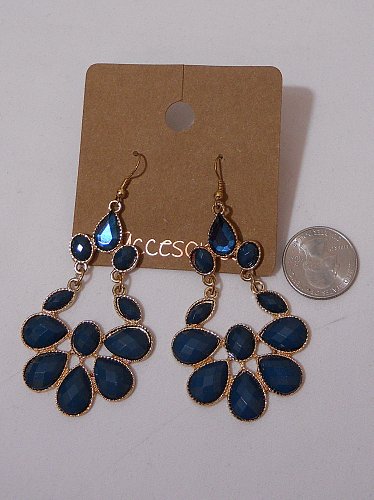 Women Earrings Green Rhinestones Fashion Drop Dangle Unbranded Hook