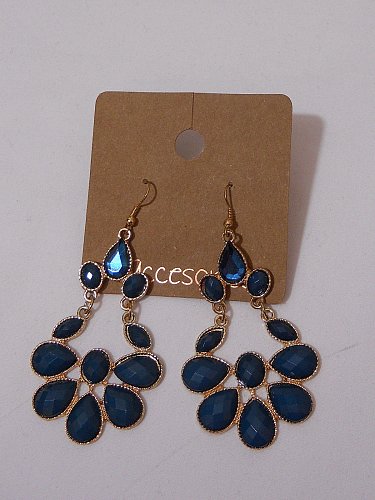 Women Earrings Green Rhinestones Fashion Drop Dangle Unbranded Hook