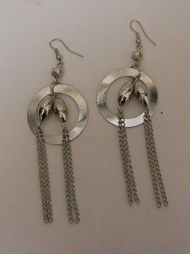 Women Fashion Drop Dangle Earrings Silver Tones Rings Beads Chains FASHION JEWEL