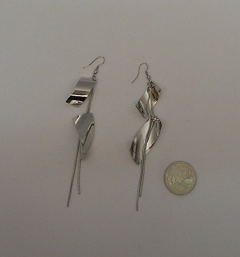 Unisex Earrings VERSONA Fashion Silver Drop Dangle Hook Nickel Free Mixed Metals