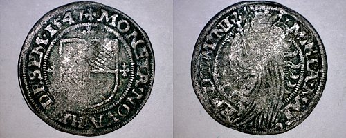 1547 German States Hildesheim 1 Mariengroschen World Silver Coin