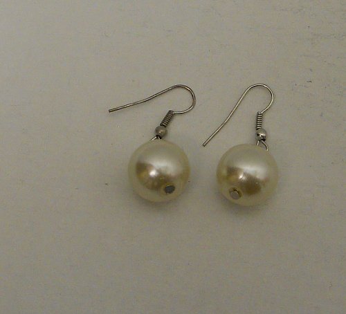 Women Fashion Drop Dangle Earrings Faux Pearl Beads Hook Fasteners JOE BOXER