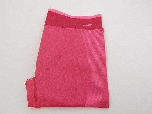 SIZE L Womens Athletic Yoga Capris AVIA Solid Pink Dark Trim Moisture Wicking