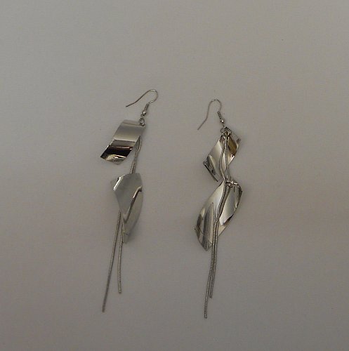 Unisex Earrings VERSONA Fashion Silver Drop Dangle Hook Nickel Free Mixed Metals