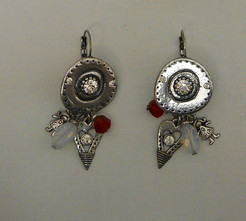 Women Earrings Silver Charms Hearts Dolls Fashion Drop Dangle Unbranded Leverbac
