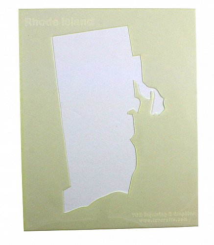 State of Rhode Island Stencil 8" x 10" -14 mil Mylar Painting/Crafts