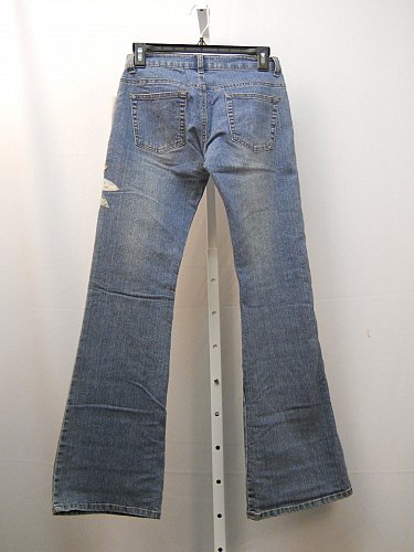 Women Jeans Size 1-2 MILANO MODA Boot Cut Legs Stonewashed Embellished 26X33