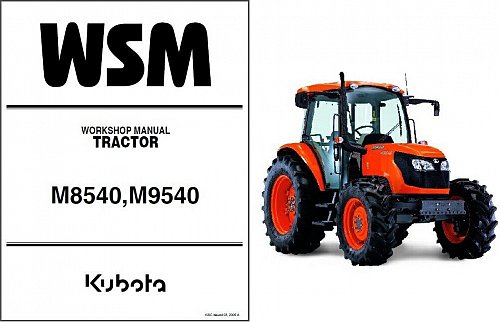 Kubota M8540 M9540 Tractor Service Repair Workshop Manual CD - M 8540 9540