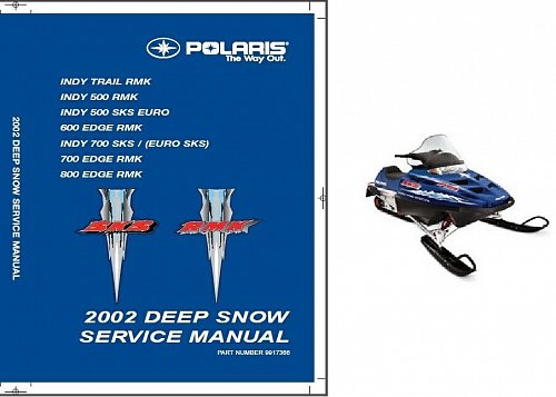 2002 Polaris Deep Snow Indy RMK SKS Edge Snowmobiles Service Repair Manual CD