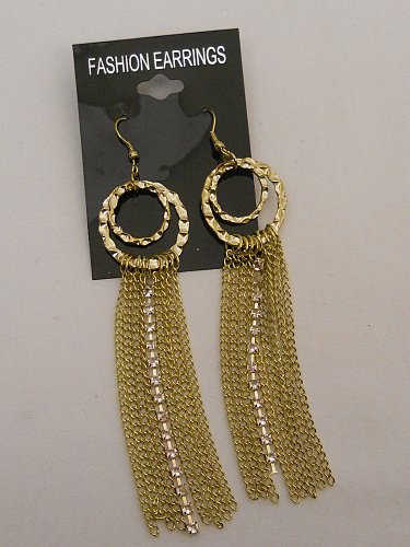Womens Earrings Drop Dangle Gold Tone Rhinestones FASHION EARRINGS Hook