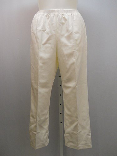 PLUS SIZE 16W Womens Corduroy Pants ALFRED DUNNER Solid Ivory Proportioned Short