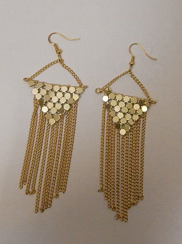 Women Drop Dangle Fashion Earrings Gold Tones Chains INSTYLE Hook