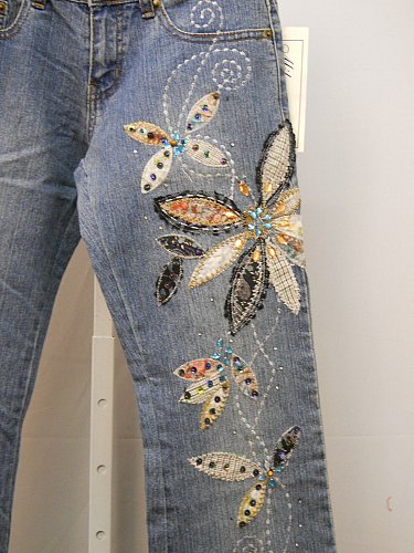 Women Jeans Size 1-2 MILANO MODA Boot Cut Legs Stonewashed Embellished 26X33