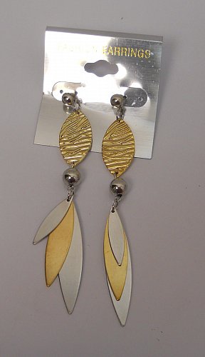 Women Fashion Drop Dangle Earrings Gold Silver Tones Push Backs Fasteners FASHIO