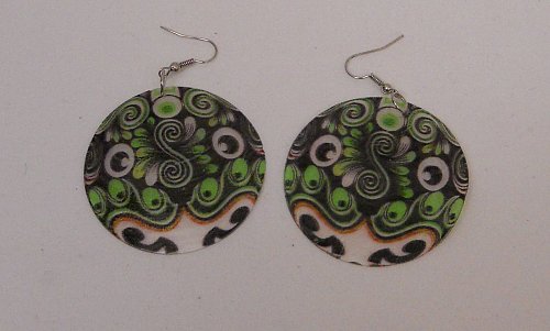 Womens Earrings Round Shells Fashion Drop Dangle Multi Paisley Hook ANN KIM