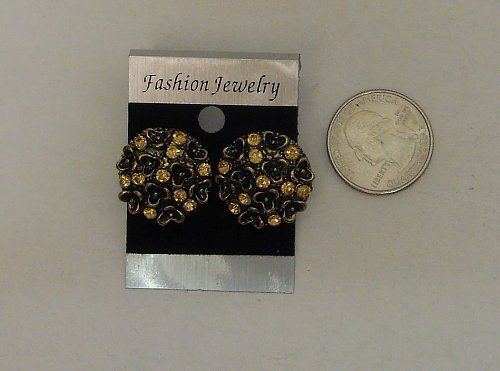 Women Fashion Stud Earrings Multi Color Rhinestones FASHION JEWELRY Push Back