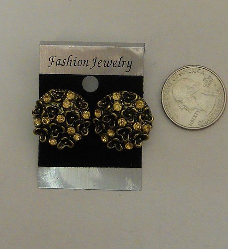 Women Fashion Stud Earrings Multi Color Rhinestones FASHION JEWELRY Push Back