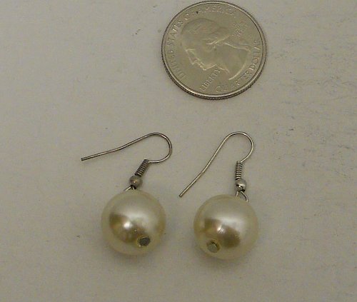 Women Fashion Drop Dangle Earrings Faux Pearl Beads Hook Fasteners JOE BOXER