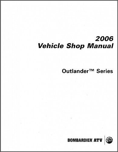 2006 Can-Am Outlander 400 800 MAX XT Service Manual on a CD