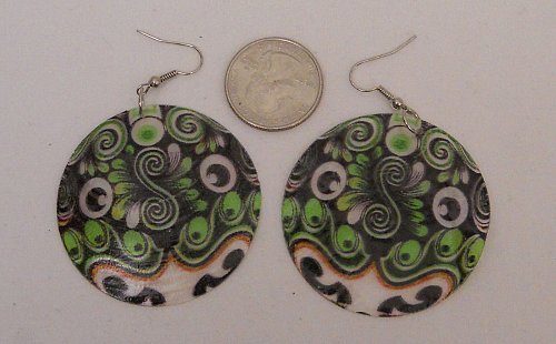 Womens Earrings Round Shells Fashion Drop Dangle Multi Paisley Hook ANN KIM