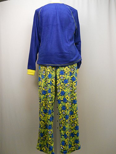 PLUS SIZE 2X Women 2PC Microfleece PJ Set DESPICABLE ME MINION Long Sleeves Crew