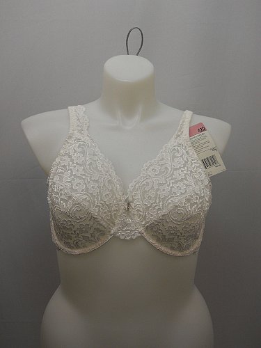 BRA 42D Womens Lace Bra SMART & SEXY White Full Support Underwire Adjustable Str