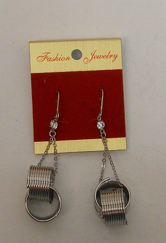 Women Drop Dangle Fashion Earrings Rhinestones Silver Springs FASHION JEWELRY