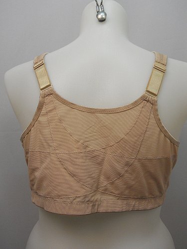 BRA 56F Women Posture Bra Full Coverage Solid Beige Wire Free Front Closure Adju