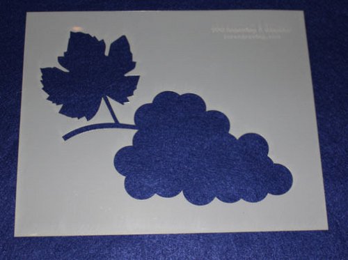 Large Grape Stencils - Painting/Crafts/Stencil/Template 2 Pc Set -Mylar 14 Mil