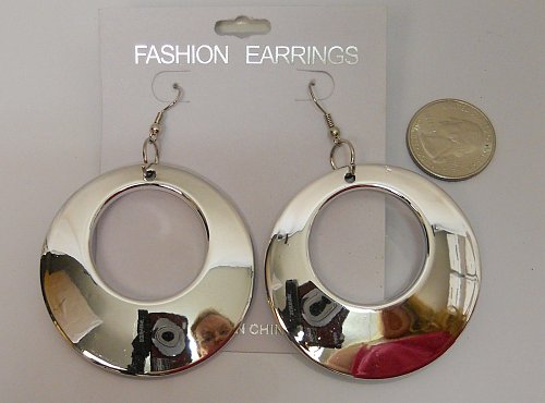 Women Fashion Drop Dangle Earrings Silver Tones Hook Fasteners FASHION EARRINGS