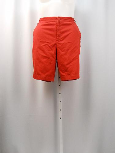 Tennis Shorts Womens SIZE 16 AMERICAN LIVING Solid Red Button Zipper Closure