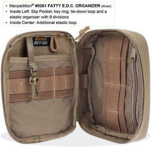 Maxpedition Fatty Pocket Organizzazione Nero e D C# 0261 Edc 5 x 7 Sacca