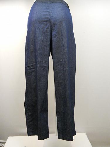 Women Dark Denim Pants SIZE 2XL Elastic Waist Straight Legs Inseam 32