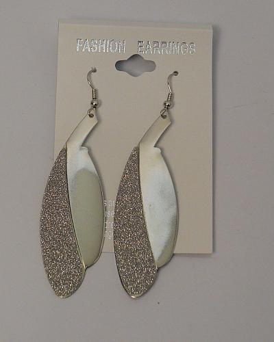 Women Glitter Earrings Drop Dangle Silver Tones Hook Fasteners FASHION EARRINGS