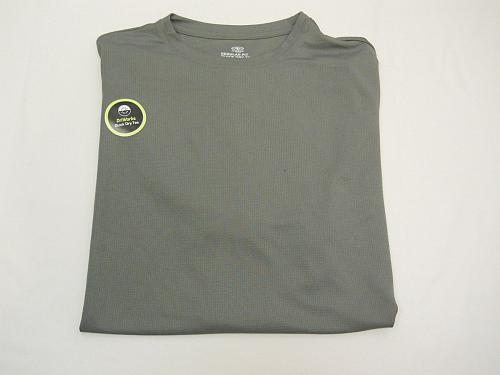 ATHLETIC WORKS Mens Quick Dry T-Shirt Size 2XL 50-52 Solid Grey Short Sleeves