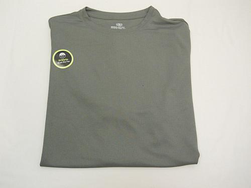 ATHLETIC WORKS Mens Quick Dry T-Shirt Size 2XL 50-52 Solid Grey Short Sleeves