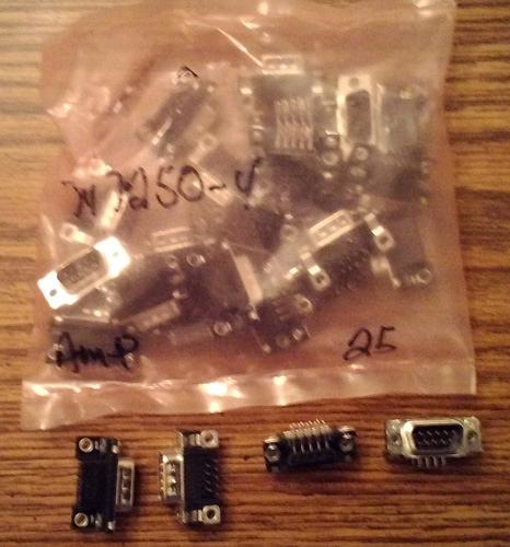 Lot of 25: AMP 747250-4 Connector D Sub-Mini 9 POS :: FREE Shipping