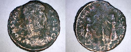 342-348AD Ancient Roman Imperial AE4 - Constans - 2 Victories w/ Wreaths &Palm