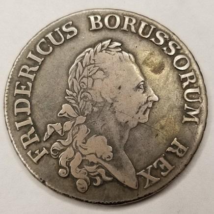 1784-A German States Prussia 1 Thaler World Silver Coin - Friedrich II